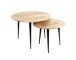 Beistelltisch >52944< in akazie, schwarz, Massivholz, Metall - 41x50cm (HxD)