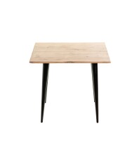 Beistelltisch >52957< in akazie, schwarz, Massivholz, Metall - 46x41x46 (BxHxT)