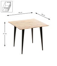 Beistelltisch >52957< in akazie, schwarz,...