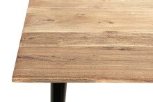 Beistelltisch >52957< in akazie, schwarz, Massivholz, Metall - 46x41x46 (BxHxT)