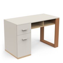 Schreibtisch >CAMILLIA< in grau - 120x76,5x59,8cm (BxHxT)