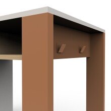 Schreibtisch >CAMILLIA< in grau - 120x76,5x59,8cm (BxHxT)