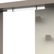 Nachttisch >CAMILLIA< in grau - 39,2x84,2x31,4cm (BxHxT)