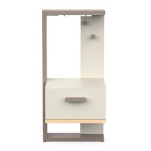 Nachttisch >CAMILLIA< in grau - 39,2x84,2x31,4cm (BxHxT)