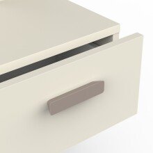 Nachttisch >CAMILLIA< in grau - 39,2x84,2x31,4cm (BxHxT)