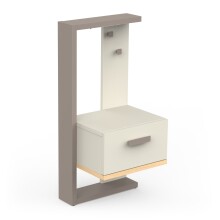 Nachttisch >CAMILLIA< in grau - 39,2x84,2x31,4cm...