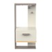 Nachttisch >CAMILLIA< in grau - 39,2x84,2x31,4cm (BxHxT)