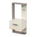 Nachttisch >CAMILLIA< in grau - 39,2x84,2x31,4cm (BxHxT)