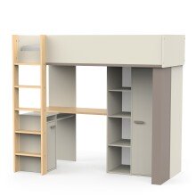 Etagenbett >CAMILLIA< in grau - 203,8x183x104,1cm...