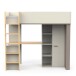 Etagenbett >CAMILLIA< in grau - 203,8x183x104,1cm (BxHxT)