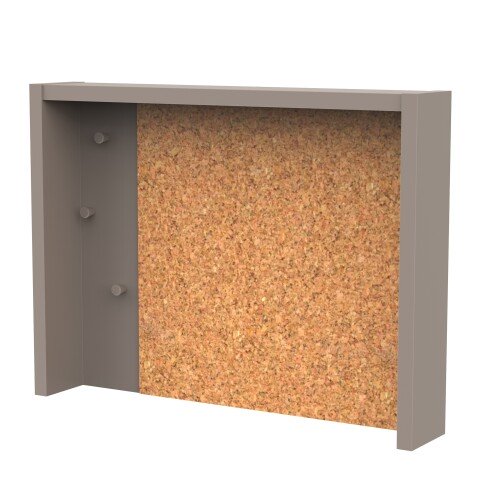 Wandpaneel >CAMILLIA< in grau - 70,4x42,5x12cm (BxHxT)