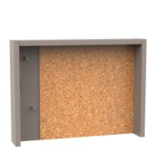 Wandpaneel >CAMILLIA< in grau - 70,4x42,5x12cm (BxHxT)