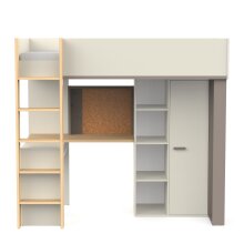 Wandpaneel >CAMILLIA< in grau - 70,4x42,5x12cm (BxHxT)