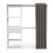 Vorhang-Schrank >CHICAGO< in weiß  - 113,8x191,5x50cm (BxHxT)