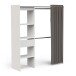 Vorhang-Schrank >CHICAGO< in weiß  - 113,8x191,5x50cm (BxHxT)