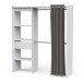 Vorhang-Schrank >CHICAGO< in weiß  - 113,8x191,5x50cm (BxHxT)