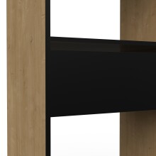 Vorhang-Schrank >CHICAGO< in Hamilton Eiche - 113,8x191,5x50cm (BxHxT)