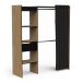 Vorhang-Schrank >CHICAGO< in Hamilton Eiche - 113,8x191,5x50cm (BxHxT)