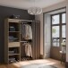 Vorhang-Schrank >CHICAGO< in Kronberg Eiche - 113,8x191,5x50cm (BxHxT)