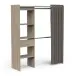 Vorhang-Schrank >CHICAGO< in Kronberg Eiche - 113,8x191,5x50cm (BxHxT)