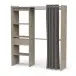 Vorhang-Schrank >CHICAGO< in Kronberg Eiche - 113,8x191,5x50cm (BxHxT)