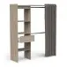 Vorhang-Schrank >CHICAGO< in Kronberg Eiche - 113,8x191,5x50cm (BxHxT)