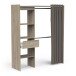 Vorhang-Schrank >CHICAGO< in Kronberg Eiche - 113,8x191,5x50cm (BxHxT)