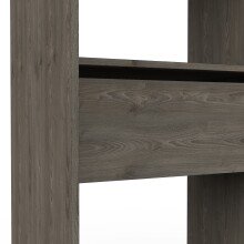 Vorhang-Schrank >CHICAGO< in Vulcano Eiche - 113,8x191,5x50cm (BxHxT)