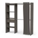 Vorhang-Schrank >CHICAGO< in Vulcano Eiche - 113,8x191,5x50cm (BxHxT)
