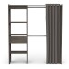 Vorhang-Schrank >CHICAGO< in Vulcano Eiche - 113,8x191,5x50cm (BxHxT)