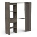 Vorhang-Schrank >CHICAGO< in Vulcano Eiche - 113,8x191,5x50cm (BxHxT)