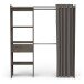 Vorhang-Schrank >CHICAGO< in Vulcano Eiche - 113,8x191,5x50cm (BxHxT)