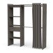 Vorhang-Schrank >CHICAGO< in Vulcano Eiche - 113,8x191,5x50cm (BxHxT)