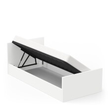 Kinderbett >CLYDE< in Matt weiß - 210,1x72,8x99,9cm (BxHxT)