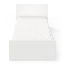 Kinderbett >CLYDE< in Matt weiß - 210,1x72,8x99,9cm (BxHxT)