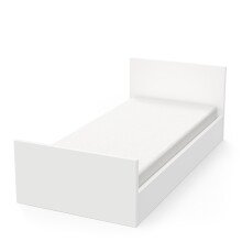 Kinderbett >CLYDE< in Matt weiß - 210,1x72,8x99,9cm (BxHxT)