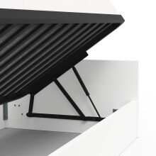 Kinderbett >CLYDE< in Matt weiß - 210,1x72,8x99,9cm (BxHxT)