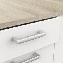 Miniküche >COOKING< in Matt weiß - 180x82,5x60cm (BxHxT)
