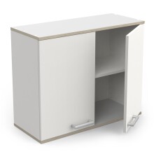 Hängeschrank >COOKING< in Matt weiß - 78,2x63,2x32,8cm (BxHxT)