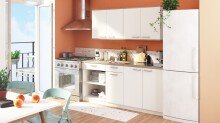 Hängeschrank >COOKING< in Matt weiß - 78,2x63,2x32,8cm (BxHxT)