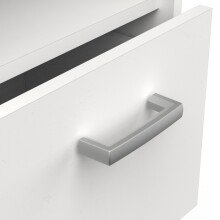 Hochschrank >CORALIE 3< in Matt weiß - 33,6x184,9x32,8cm (BxHxT)