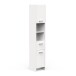 Hochschrank >CORALIE 3< in Matt weiß - 33,6x184,9x32,8cm (BxHxT)