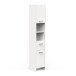 Hochschrank >CORALIE 3< in Matt weiß - 33,6x184,9x32,8cm (BxHxT)
