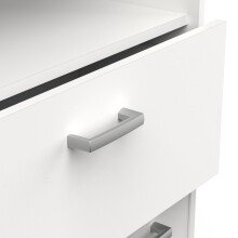 Hochschrank >CORALIE 3< in Matt weiß - 63,6x184,9x32,8cm (BxHxT)