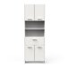 Hochschrank >CORALIE 3< in Matt weiß - 63,6x184,9x32,8cm (BxHxT)