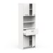 Hochschrank >CORALIE 3< in Matt weiß - 63,6x184,9x32,8cm (BxHxT)