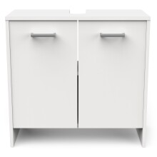 Waschbeckenunterschrank >CORALIE 3< in Matt weiß - 63,8x61,4x32,9cm (BxHxT)
