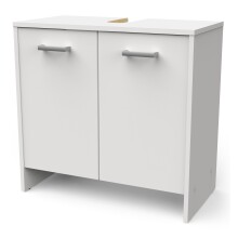 Waschbeckenunterschrank >CORALIE 3< in Matt weiß - 63,8x61,4x32,9cm (BxHxT)