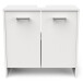 Waschbeckenunterschrank >CORALIE 3< in Matt weiß - 63,8x61,4x32,9cm (BxHxT)