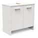 Waschbeckenunterschrank >CORALIE 3< in Matt weiß - 63,8x61,4x32,9cm (BxHxT)